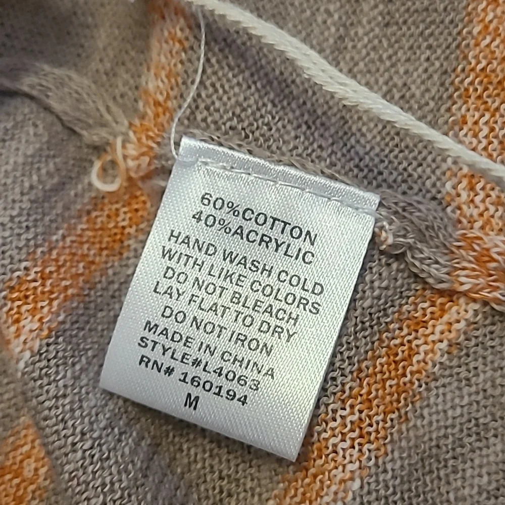 BY TOGETHER NWT SHORTS sz Medium Tan Orange Stripe - Picture 5 of 6